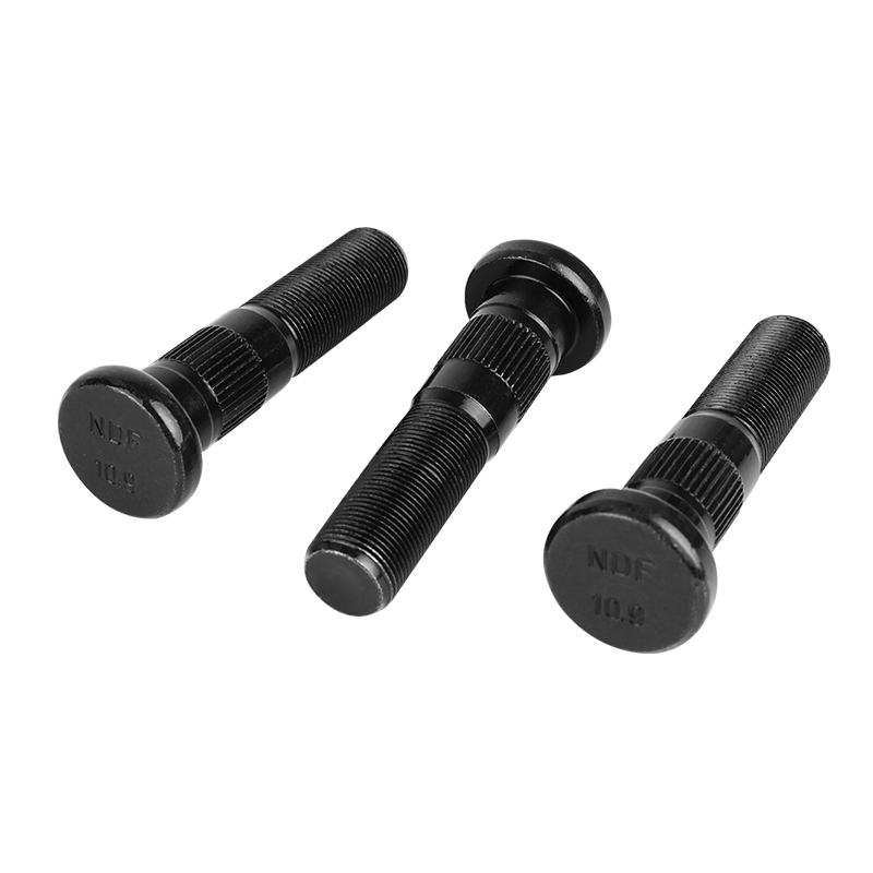 Round head knurled hub bolts